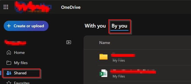 OneDrive: Shared by you nach Recently shared sortieren